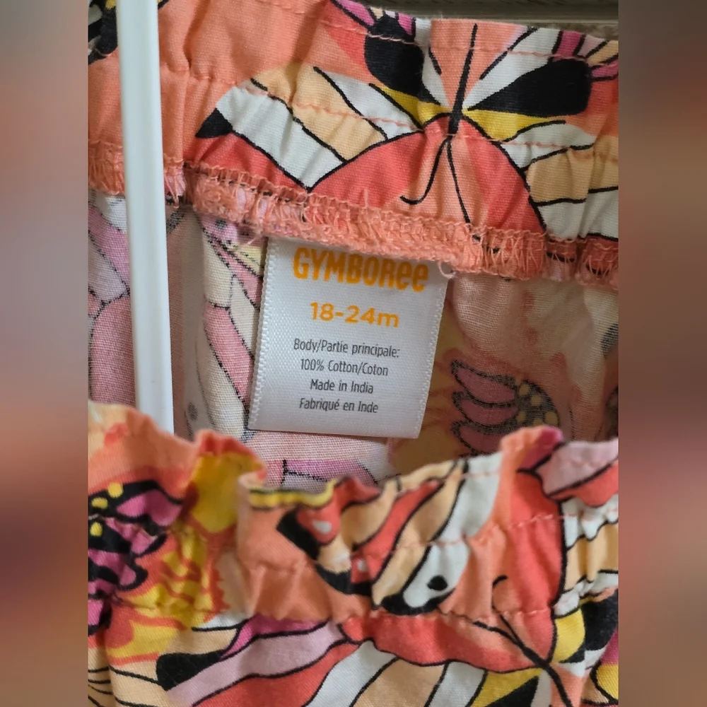 Gymboree Sleeveless Butterfly Print Top and Shorts Set
